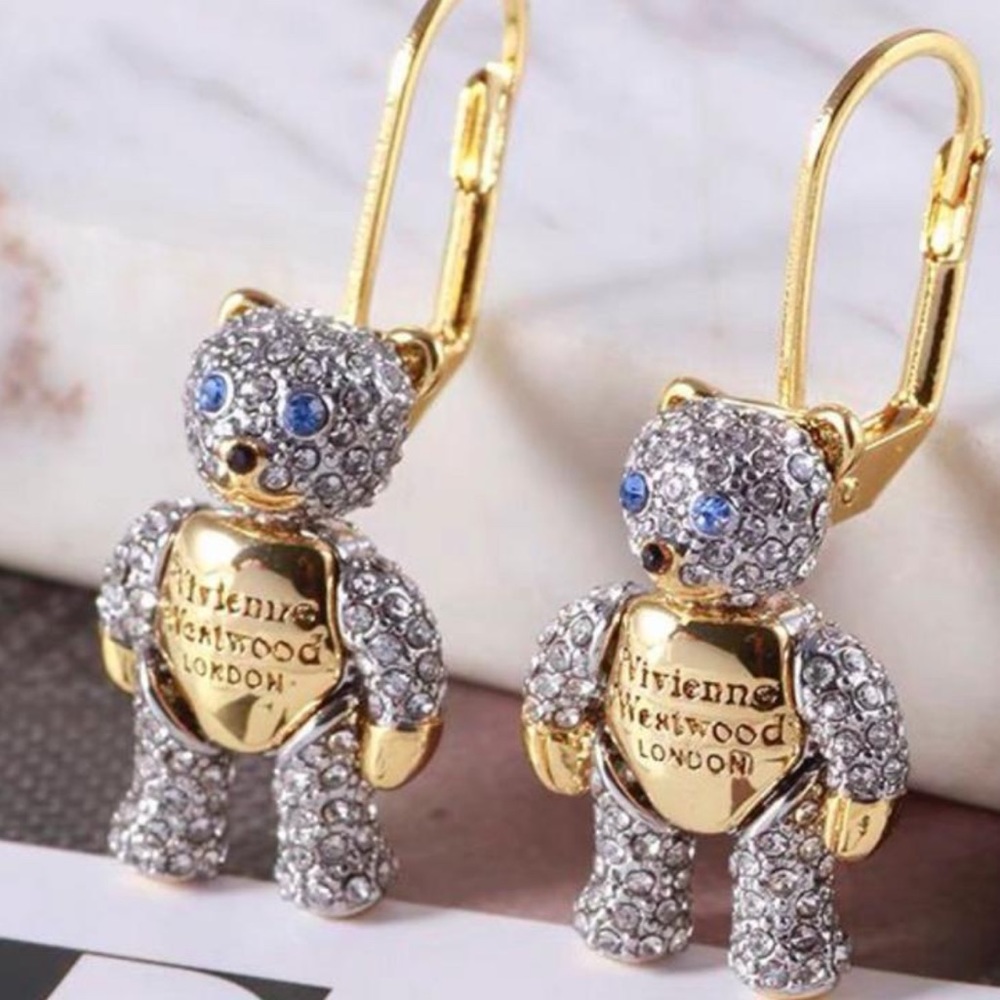 Vivienne Westwood 🧸 Teddy Bear 🧸 Crystal signature earrings